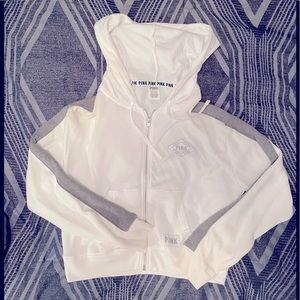 Pink Hooded Zippered Jacket